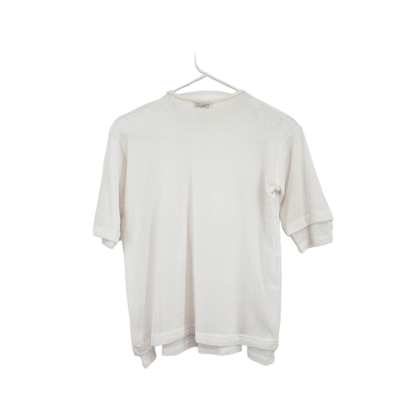 Krista Larson Women's Mesh Overlay Short Sleeves Top - OS - Picture 4 of 5